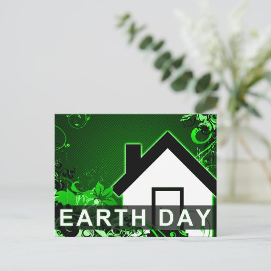 Erdtag : Hi-Fi-Zuhause Postkarte (Stehend Vorderseite)