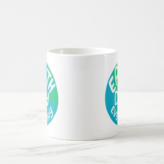 ERDTAG JEDEN TAG Handlettered Planet Kaffeetasse (Mittel)