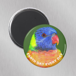 Erdtag Jeden Tag Rainbow Lorikeet Parrot Foto Magnet