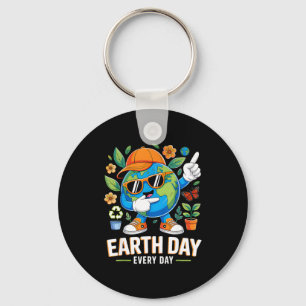 Erdtag jeden Tag, rette den Planeten, Dabbing Öko Schlüsselanhänger