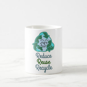 Erdtag, reduzieren Wiederverwendung gerecycelt, Li Kaffeetasse
