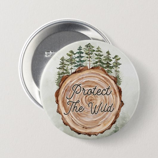 Erdtag Zitronenholz-Plattenbaum-Umgebung Button (Vorne & Hinten)