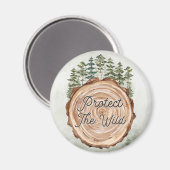 Erdtag Zitronenholz-Plattenbaum-Umgebung Magnet (Vorderseite/Rückseite)