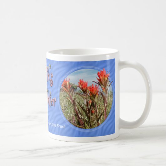 Erdtagesindischer Malerpinsel-Wildblume-Tasse Kaffeetasse (Rechts)