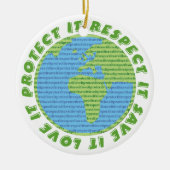 ErdtagesLiebe schützen Keramikornament (Vorne)