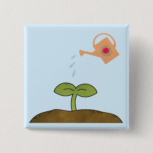 ErdtagesPflanzenbäume stellen einen Button (Vorderseite)