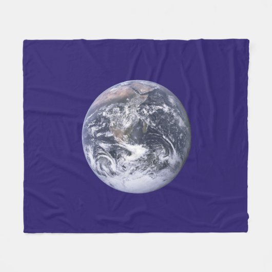 Erdtagsflagge Fleecedecke (Vorderseite (Horizontal))