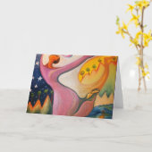 Erdtänzer-Gruß-oder Anmerkungs-Karte Karte (Gelbe Blume)