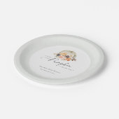 Erdthy Autumn Floral Pumpkin Baby Shooting Pappteller (Schrägansicht)