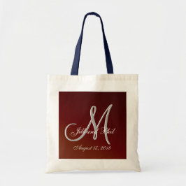 Erdton 3d Monogramm Rot Tragetasche