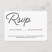 Erdton Beige Reservierte Sitze Benutzerdefinierte  Begleitkarte (Vorderseite)