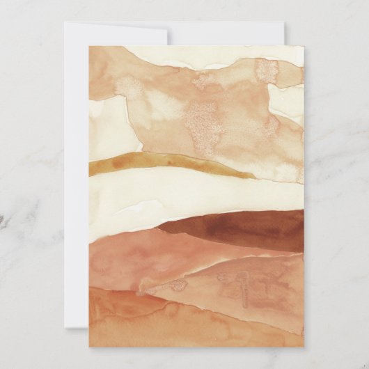 Erdton Gender Neutral Baby Brunch Einladung (Rückseite)