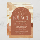 Erdton Gender Neutral Baby Brunch Einladung (Vorne/Hinten)