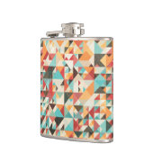 Erdton Geometrisches Muster Flachmann (Links)