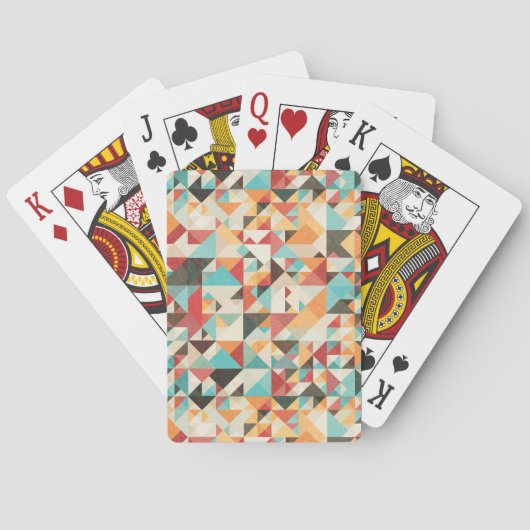 Erdton Geometrisches Muster Spielkarten (Rückseite)