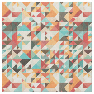 Erdton Geometrisches Muster Stoff
