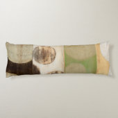 Erdton-hölzerne Platten-Malerei mit Kreisen Seitenschläferkissen (Rückseite)