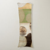 Erdton-hölzerne Platten-Malerei mit Kreisen Seitenschläferkissen (Vorderseite Vertikal)