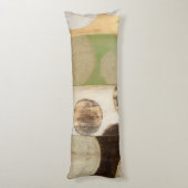 Erdton-hölzerne Platten-Malerei mit Kreisen Seitenschläferkissen (Rückseite (Vertikal))