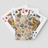 Erdtön-Kieselstein-Fliesenmuster Spielkarten (Rückseite)