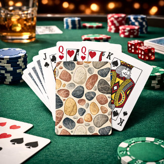 Erdtön-Kieselstein-Fliesenmuster Spielkarten
