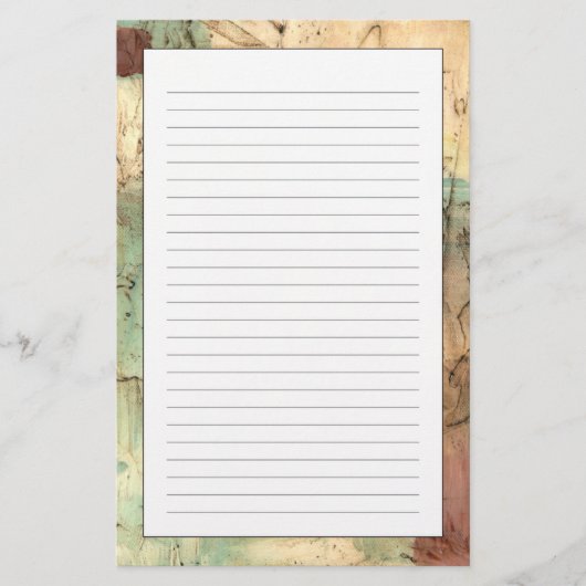 Erdton-Malerei mit gebrochener Oberfläche Briefpapier (Vorderseite)