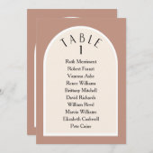 Erdton, moderner Sitzplan der Tischnummer (Vorne/Hinten)