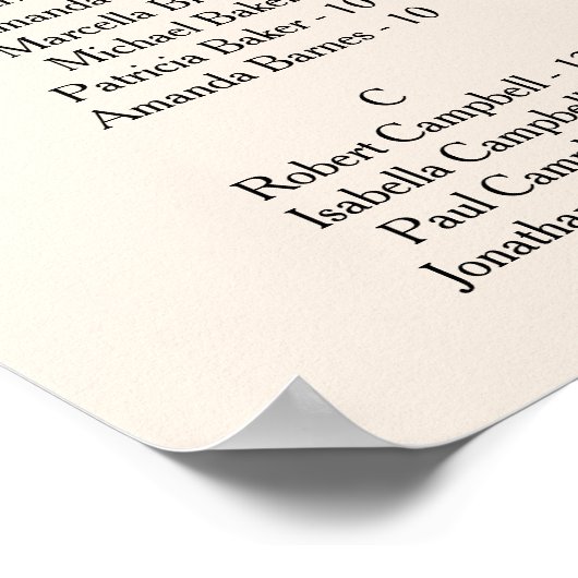 Erdton Modernes Bogen-Bordeaux-Sitzdiagramm Poster (Ecke)