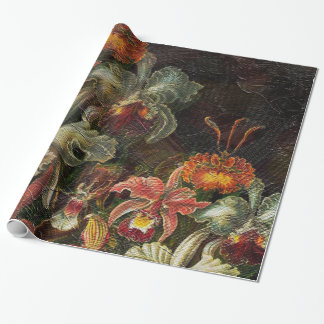 Erdton-Vintage Blumen Geschenkpapier