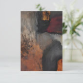 Erdtöne abstrakt einladung (Stehend Vorderseite)