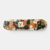 Erdtone Abstrakt mit Urban Graffiti-Motiven Skateboard (Horizontal)