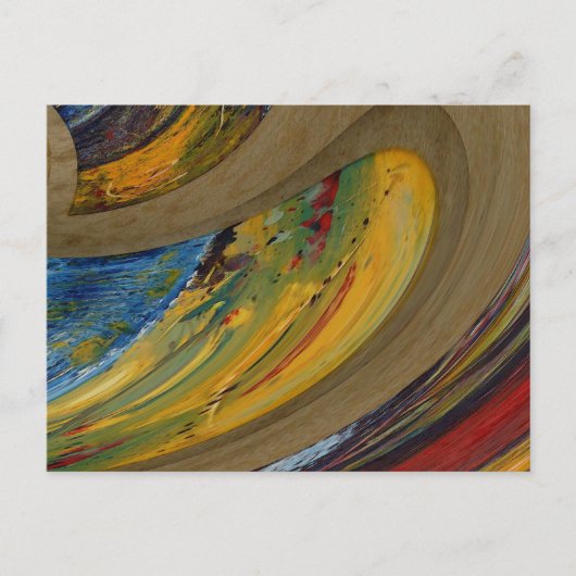 Erdtöne-Abstrakt Postkarte (Vorderseite)