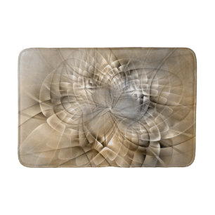 Erdtöne Abstrakte Moderne Fractal-Kunst Textur Badematte