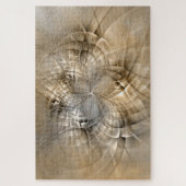 Erdtöne Abstrakte Moderne Fractal-Kunst-Textur Puzzle (Vertikal)