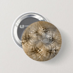 Erdtöne Abstrakte Moderne Fraktal-Kunst-Textur Button