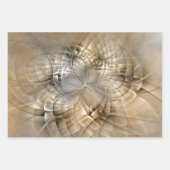 Erdtöne Abstrakte Moderne Fraktal-Kunst-Textur Geschenkpapier Set (Vorderseite)