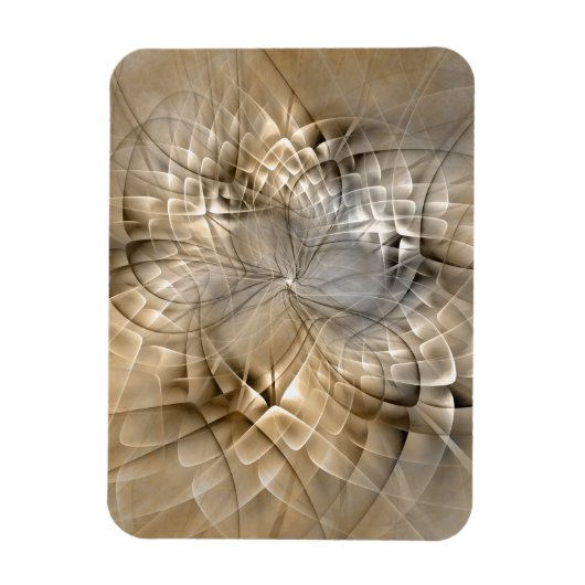 Erdtöne Abstrakte Moderne Fraktal-Kunst-Textur Magnet (Vertikal)