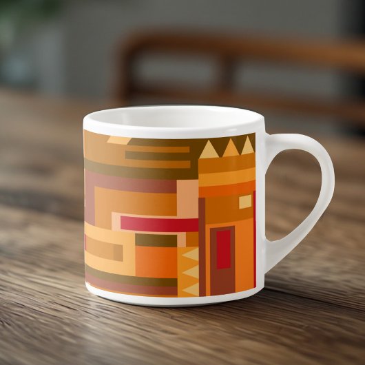 Erdtöne abstrakte Muster Espresso Tasse