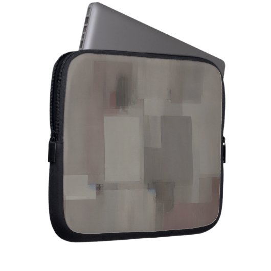 Erdtöne abstrakte Quadrate Laptopschutzhülle (Vorne Rechts)