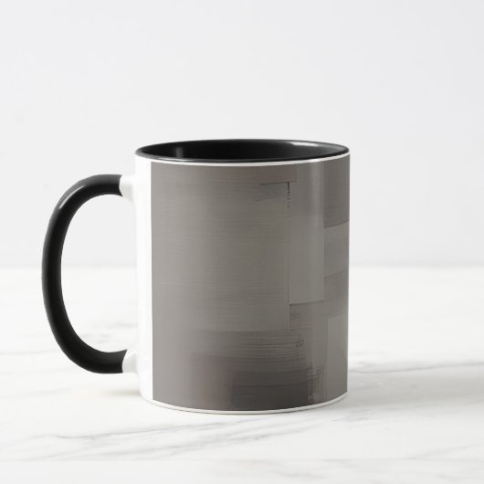 Erdtöne abstrakte Quadrate Tasse (Links)