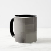 Erdtöne abstrakte Quadrate Tasse (Vorderseite Links)