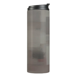 Erdtöne abstrakte Quadrate Thermosbecher