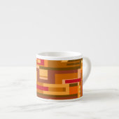 Erdtöne abstraktes Muster Espresso-Tasse Espressotasse (Vorderseite Rechts)