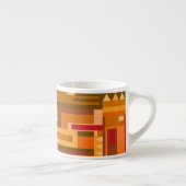 Erdtöne abstraktes Muster Espresso-Tasse Espressotasse (Rechts)