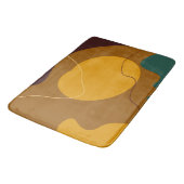 Erdtöne Bio Formen abstrakter Hintergrund Badematte (Schrägansicht)