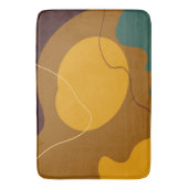 Erdtöne Bio Formen abstrakter Hintergrund Badematte (Vorderseite Vertikal)