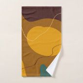 Erdtöne Bio Formen abstrakter Hintergrund Badhandtuch Set (Handtuch)