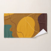 Erdtöne Bio Formen abstrakter Hintergrund Badhandtuch Set (Handtuch)