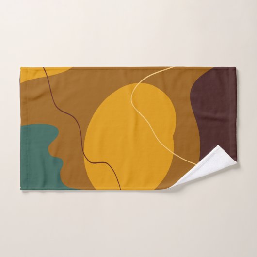 Erdtöne Bio Formen abstrakter Hintergrund Badhandtuch Set (Handtuch)