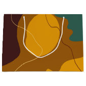 Erdtöne Bio Formen abstrakter Hintergrund Große Geschenktüte (Vorderseite)